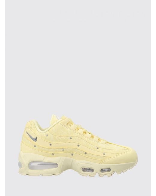 Nike Yellow Air Max 95 Big Bubble Leather Sneakers With Embroidery And Applied Studs