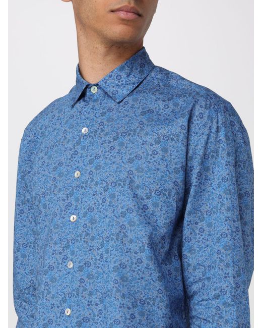 Camicia in cotone stampato di Mc2 Saint Barth in Blue da Uomo