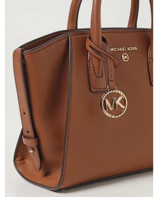 Michael Kors Brown Avril Grained Leather Bag