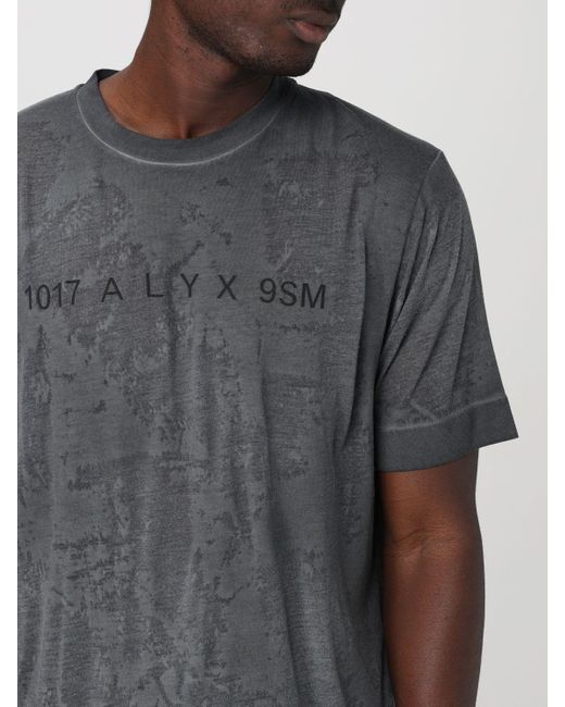 T-shirt di cotone di 1017 ALYX 9SM in Gray da Uomo
