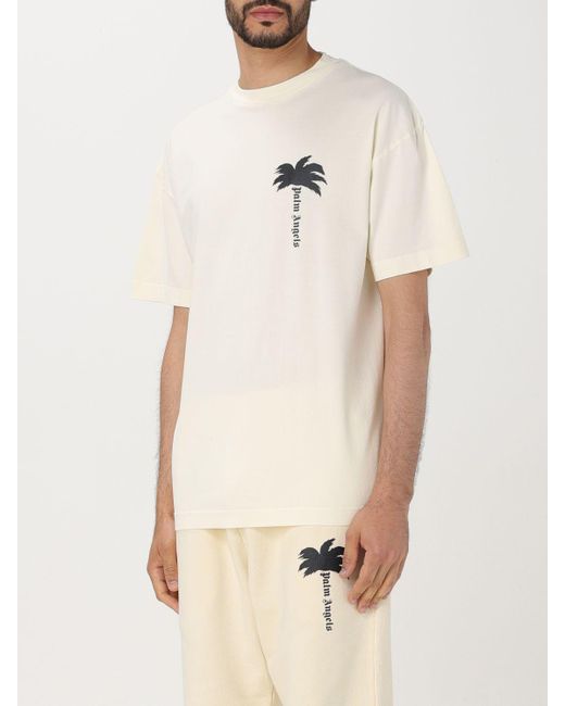 Palm Angels T-shirt in Natural für Herren