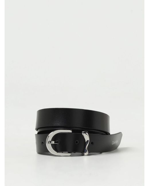 Cintura in pelle sintetica di Calvin Klein in White