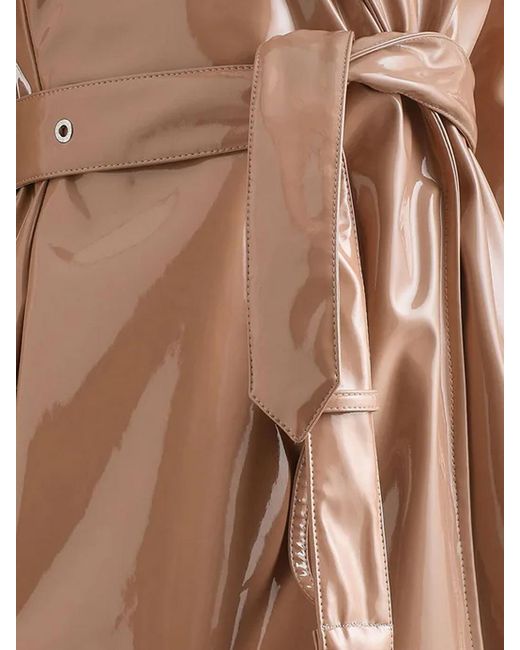 Dolce & Gabbana Natural Dolce &Amp Gabbana Synthetic Leather Trench Coat