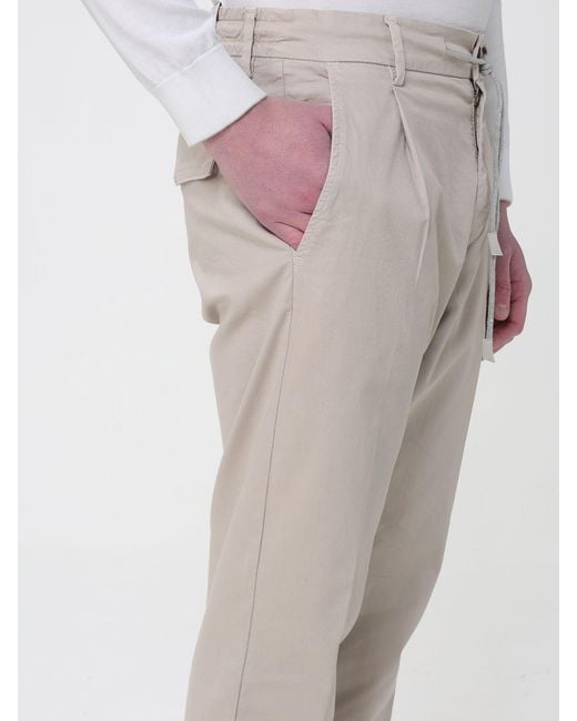 Eleventy Gray Slim Fit Cotton Blend Trousers for men