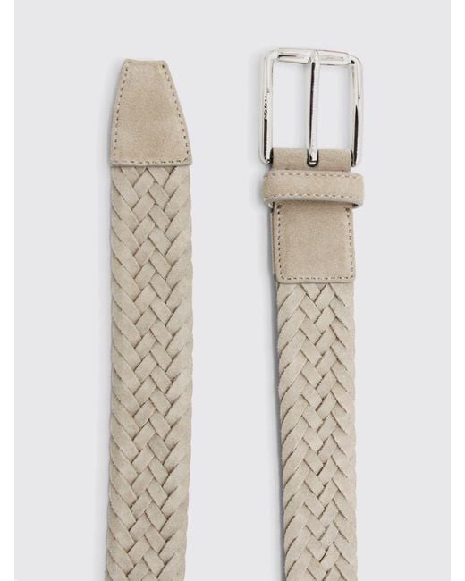 Tod's Gray Braided Suede Belt for men