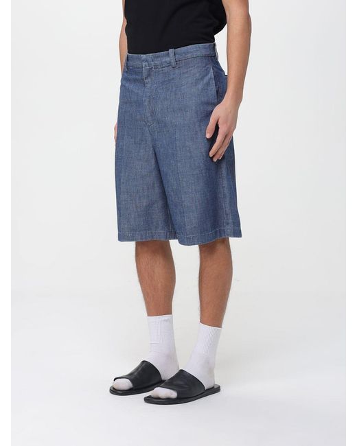 Jil Sander Blue Denim Shorts for men