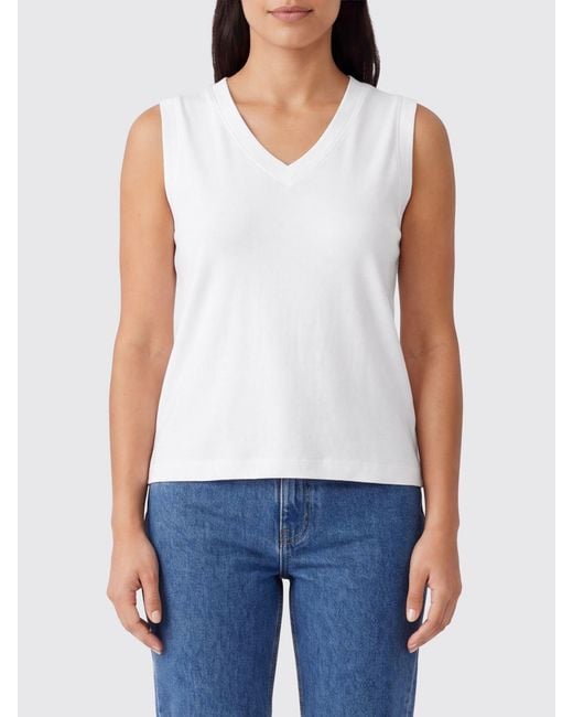 Vince White Basic Cotton Tank Top