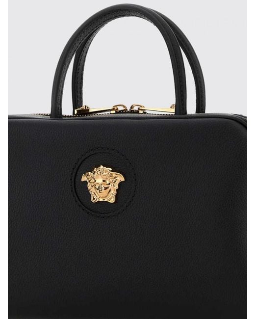 Versace Black La Medusa Boston Bag
