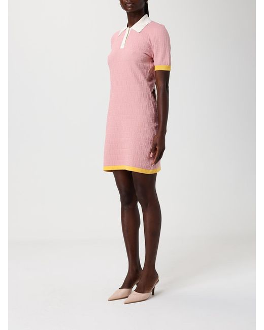 Fendi Pink Jersey Polo Dress