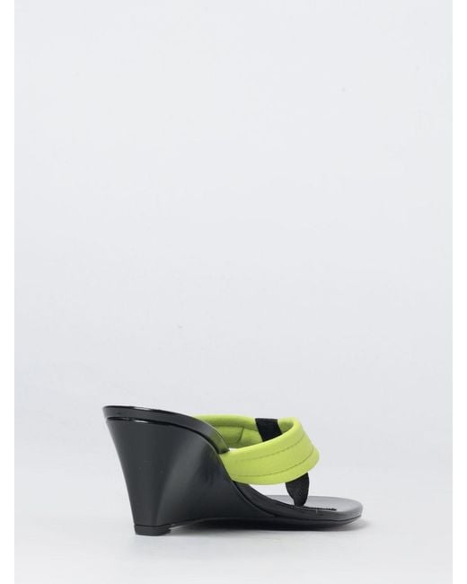Coperni Green Neoprene Wedge Sandal