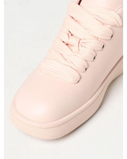 Burberry Pink Box Sneakers aus Leder