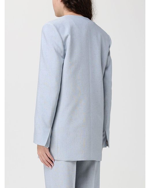 Alberta Ferretti Gray Silk Blend Blazer