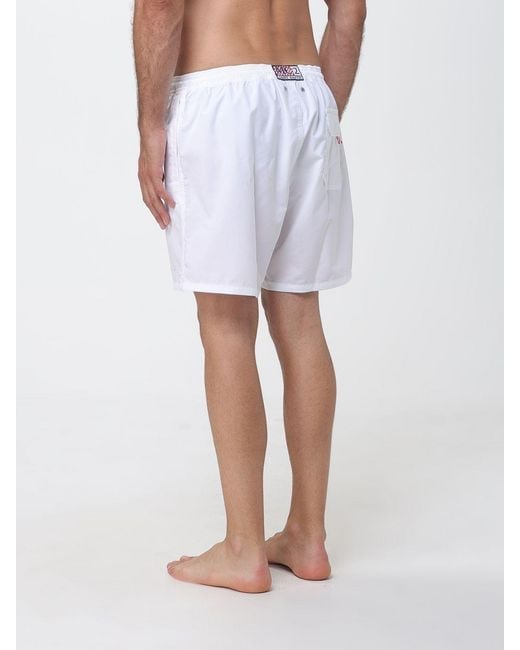 Mc2 Saint Barth White Checked Swimsuit for men