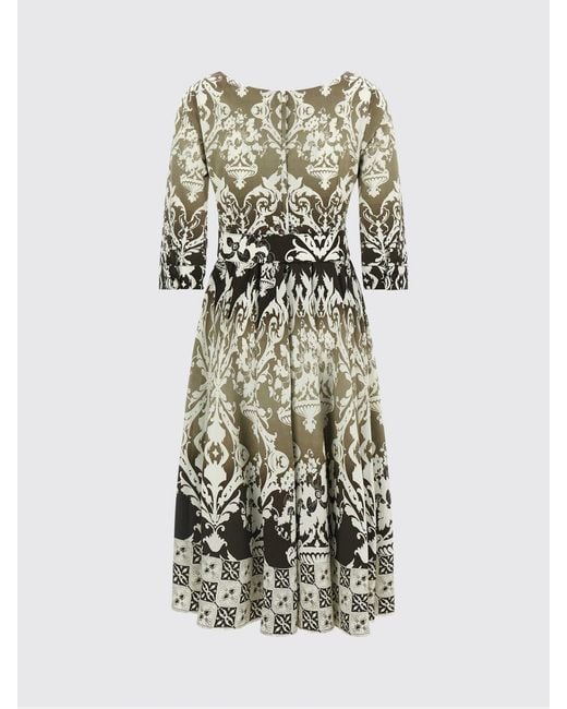 Samantha Sung White A-Line Liberty Floral Print Cotton Midi Dress