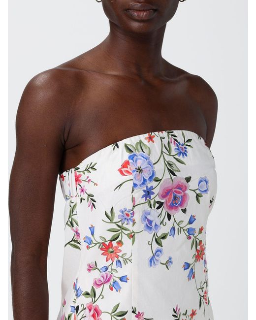 Liu Jo White Cotton Top With Floral Print