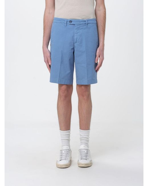 Re-hash Blue Bernini Linen Cotton Shorts for men