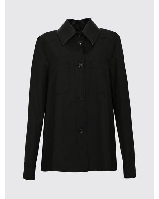 Sportmax Black Cotton Blend Shirt Jacket