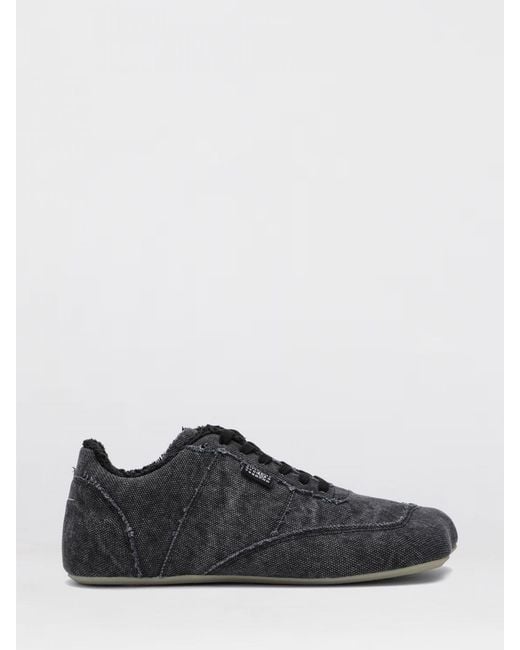 MM6 by Maison Margiela White Anatomic Washed Cotton Canvas Sneakers for men