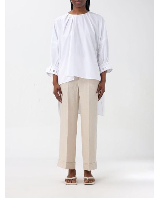 Camicia in cotone di Max Mara in White