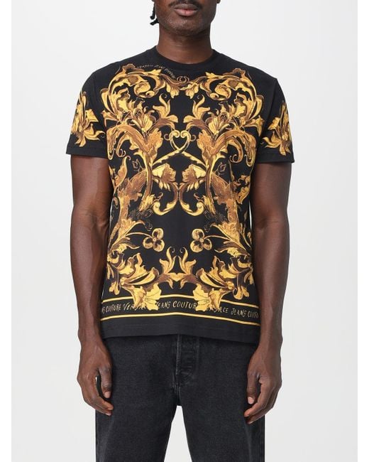 T-Shirt di Versace Jeans Couture in Black da Uomo