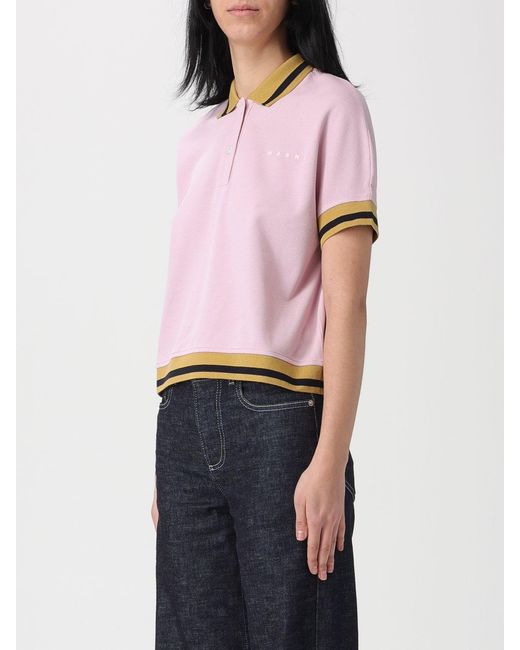 Marni Pink Cotton Polo Shirt