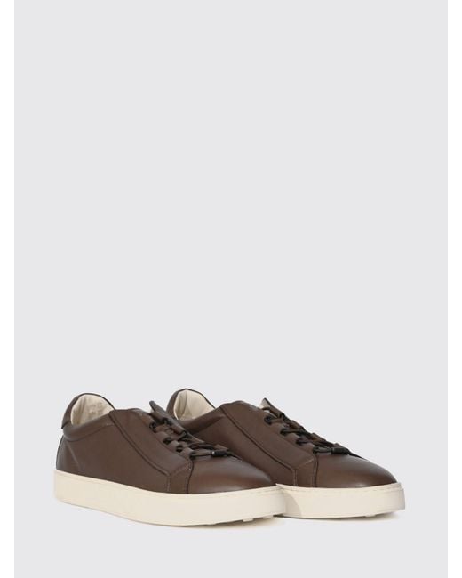 Tod's Brown Leather Sneakers for men
