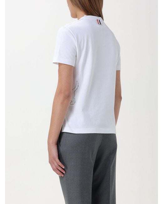 T-shirt in cotone di Thom Browne in White