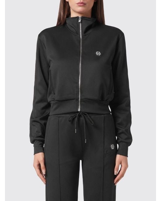 Philipp Plein Black Cotton Hoodie