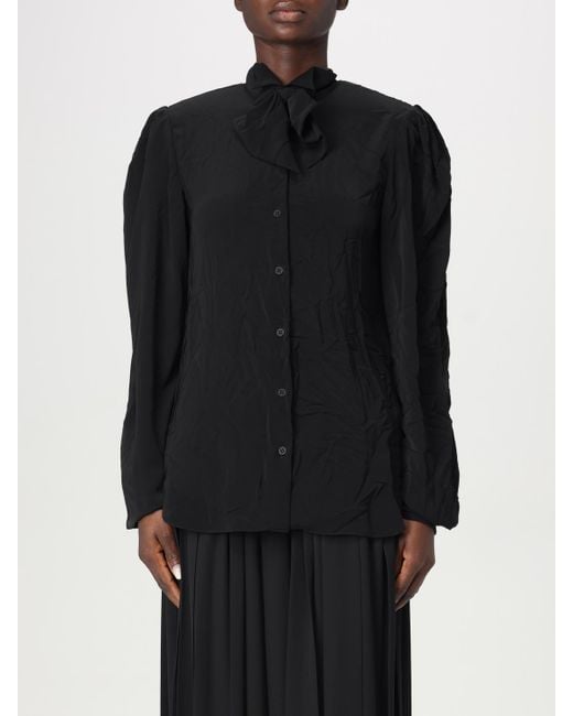 Balenciaga Black Bow Blouse