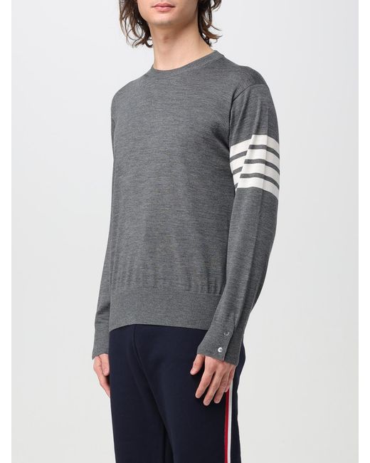Pull En Laine Vierge Thom Browne pour homme en coloris Gray