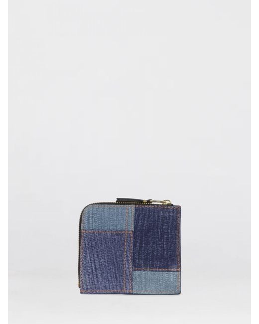 Comme des Garçons Blue Denim Wallet for men