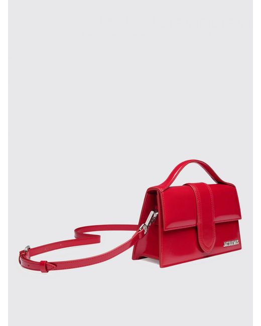 Jacquemus Red Le Grand Bambino Long Patent Leather Bag