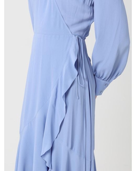Twinset Blue Crêpe Midi Dress