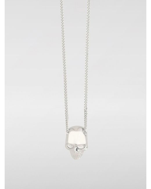 Collana Skull di Alexander McQueen in White da Uomo