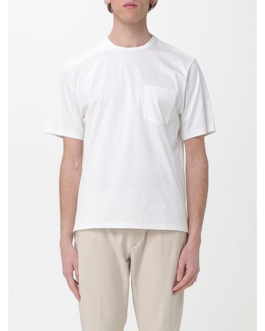 Agnona White Crew Neck Cotton T-Shirt for men