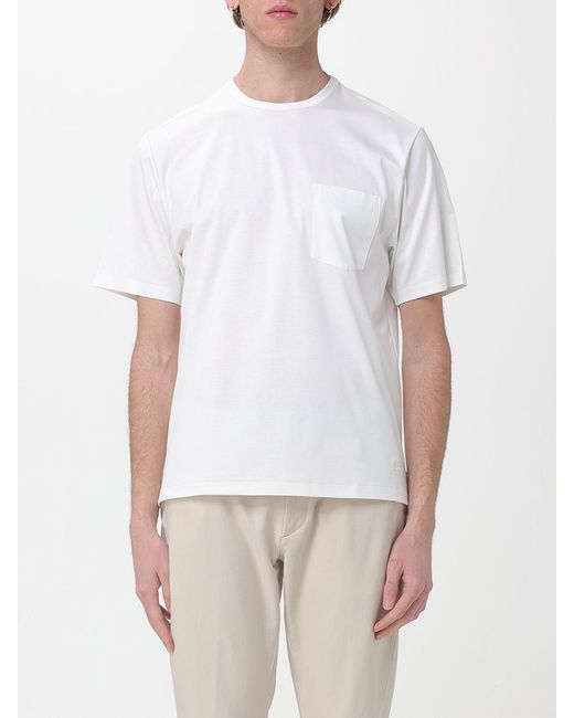 Agnona Rundhals-T-Shirt Aus Baumwolle in White für Herren