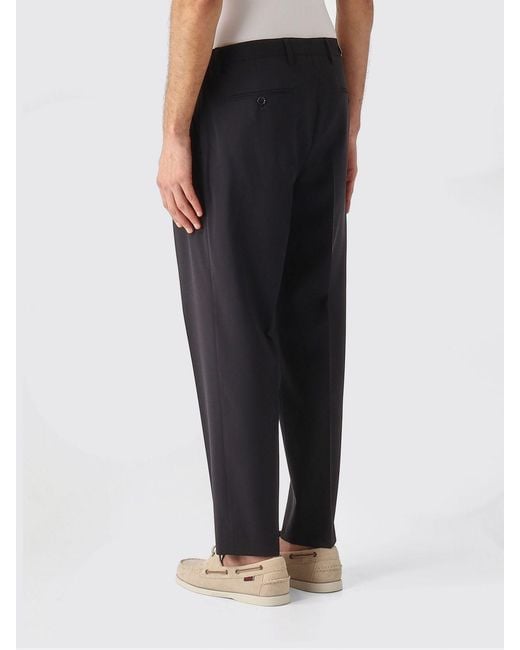 Briglia 1949 Black Virgin Wool Portobello Trousers for men