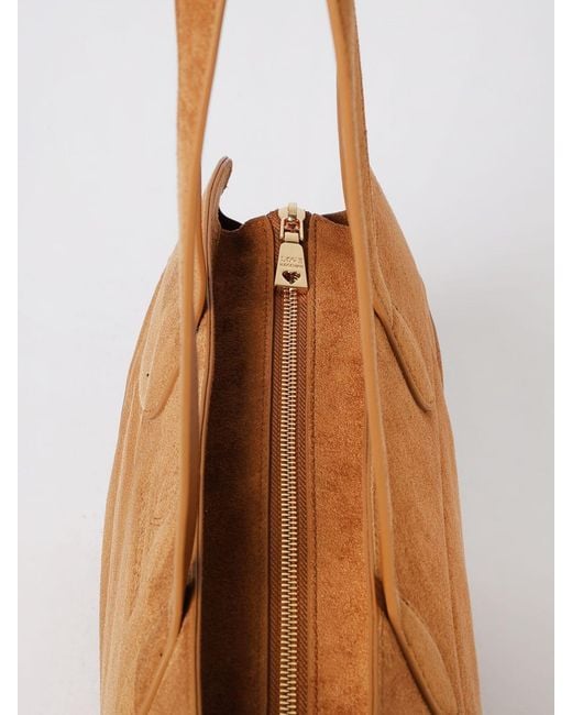 Love Moschino Brown Faux Suede Bag