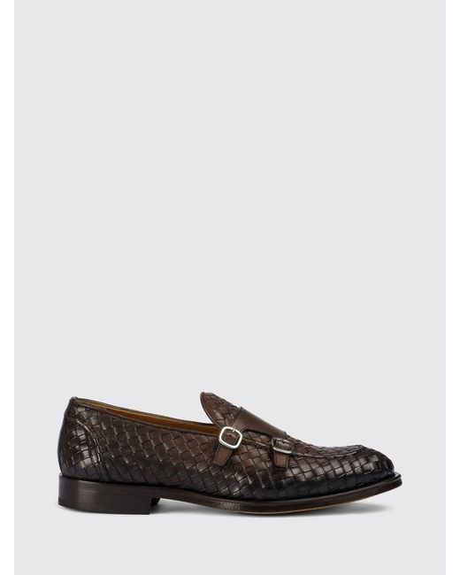 Doucal's White Braided Leather Monk Strap for men