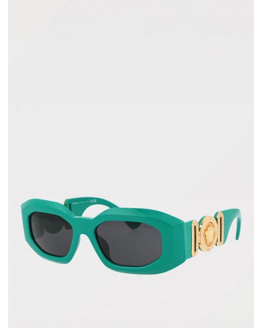 Versace Green Stylish Sunglasses Featuring A Unique Medusa Accent For An Elevated Look for men