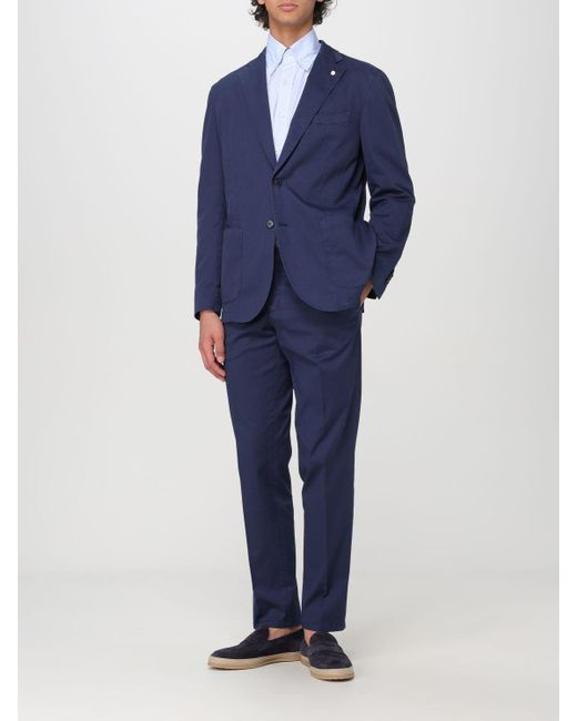 Luigi Bianchi Blue Suit for men
