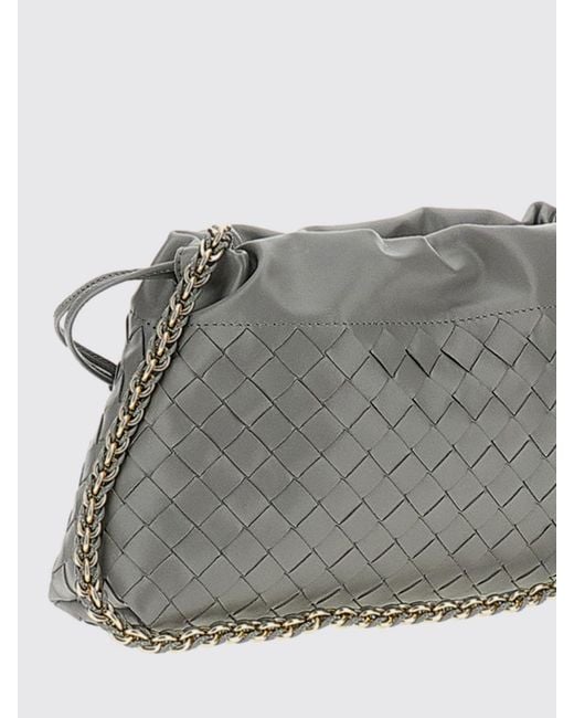 Bottega Veneta Gray Dustbag Notte Woven Nappa Clutch