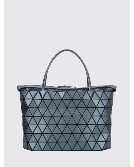 Issey Miyake Blue Bateau Handbag With Double Handles And Zip Closure