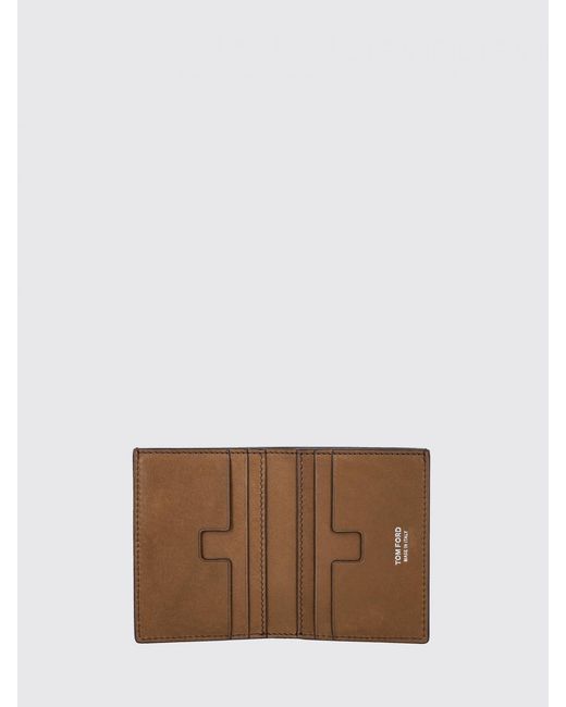 Tom Ford White Nubuck Credit Card Holder for men