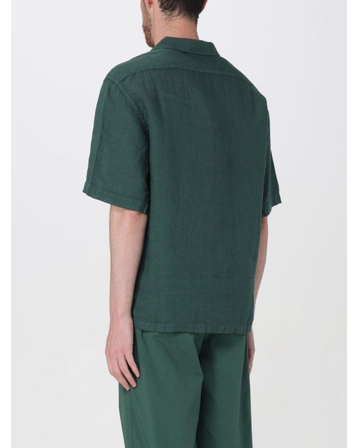 Camicia Mola in lino di Barena in Green da Uomo