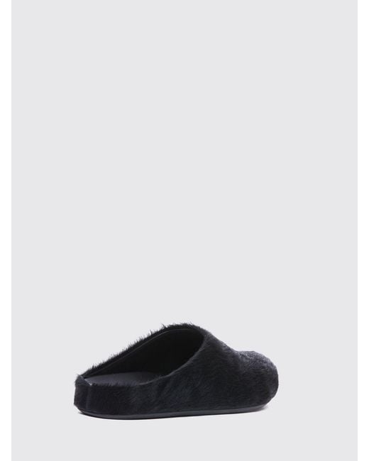 Marni White Fur Sabots for men