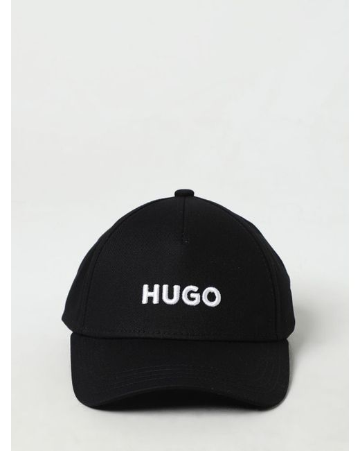 Cappello in cotone con logo ricamato di HUGO in Black da Uomo