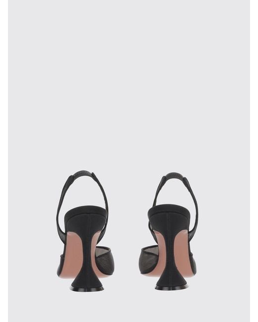 AMINA MUADDI Black Holli Mesh Nylon Slingback