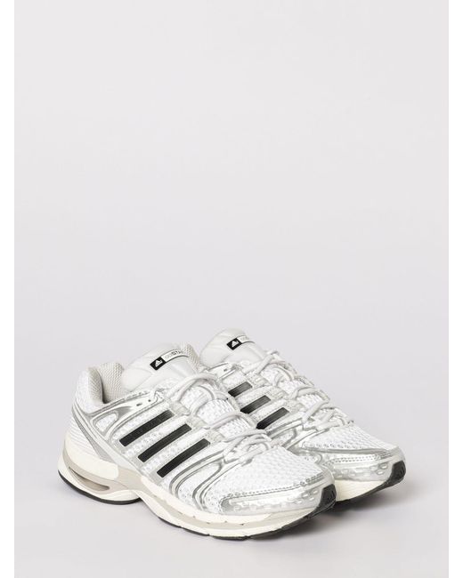 Adidas Originals White Adistar Control 5 Mesh And Laminated Rubber Sneakers for men