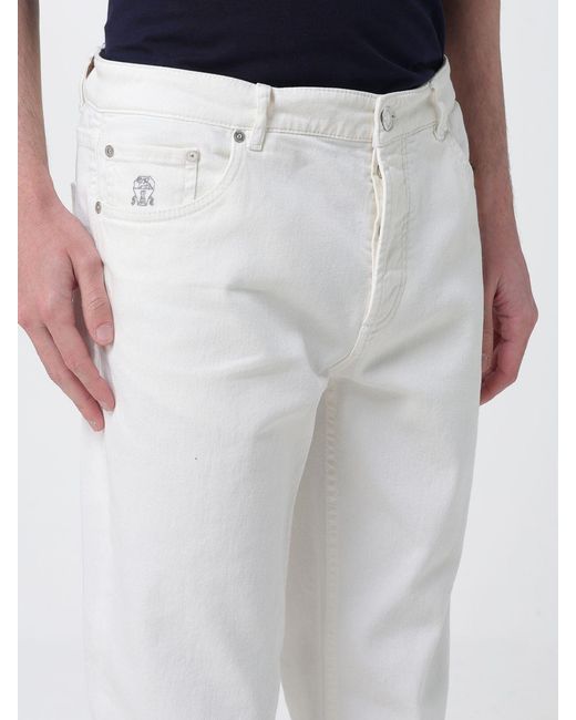 Brunello Cucinelli Blue Straight Stretch Denim Jeans for men